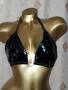  Черен сутиен от лак / винил , снимка 1