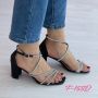Официално-ежедневни дамски сандали с елегантни извивки и бляскави детайли, снимка 1 - Сандали - 45235245