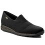 Дамски ниски обувки Rieker, Водоотблъскващи, Черни, 40, снимка 1 - Дамски елегантни обувки - 45694870