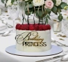Happy Birthday princess надпис страничен акрил топер декор украса за торта рожден ден принцеса, снимка 4
