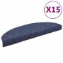 vidaXL Самозалепващи стелки за стъпала, 15 бр, 65x21x4 см, сини（SKU:132701, снимка 1 - Други - 45805814