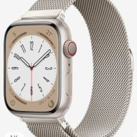 Метална верижка за часовник Apple Watch Starlight, снимка 2 - Каишки за часовници - 45414221