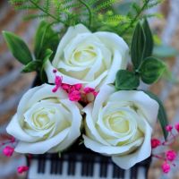 Декорация пиано със сапунени цветя, букет, рози, снимка 11 - Стайни растения - 45256196