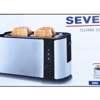 Тостер - Severin Long Slot 4-slice toaster, 1400W, brushed stainless steel, снимка 4 - Тостери - 45119818