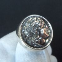Сребърни мъжки масивни пръстени в изящен античен стил, снимка 3 - Антикварни и старинни предмети - 45734007