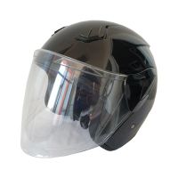 Каска за скутер, мотор, Мотоциклет, тротинетка, черен гланц, снимка 1 - Аксесоари и консумативи - 45252673