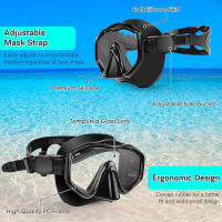 Immver Комплект за гмуркане с шнорхел, маска, тапи за уши и чанта  за възрастни, против замъгляване, снимка 7 - Водни спортове - 44988560