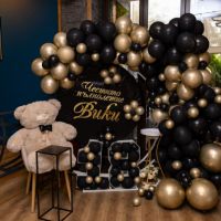 украса с арка с балони за абитуриентски бал,рожден ден,юбилей и други, снимка 2 - Декорация - 45470755