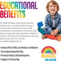 MagicMeadow Крокодилски стъпала 6 броя, игра за деца с аутизъм за баланс и координация, снимка 7 - Образователни игри - 45497033
