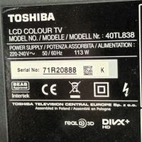 Телевизор Toshiba 40TL838 с малък дефект, 6 месеца гаранция или на части-LTA400HV01/V28A001325A1, снимка 4 - Телевизори - 45192631