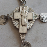 Много стар православен кръст от високопробно сребро 900, снимка 12 - Антикварни и старинни предмети - 45003629