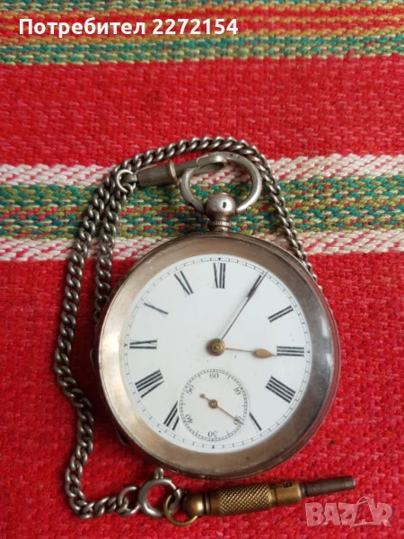 Сребърен джобен часовник KENDALL and DENT, снимка 1