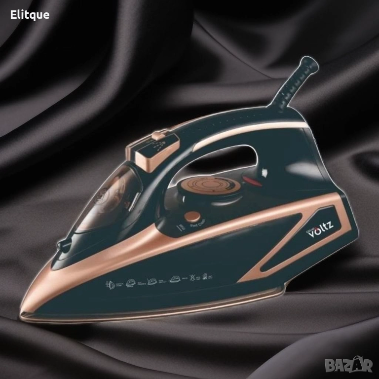 Ютия Voltz, 3000W, 420мл., Керамична плоча, Черна със златно, снимка 1