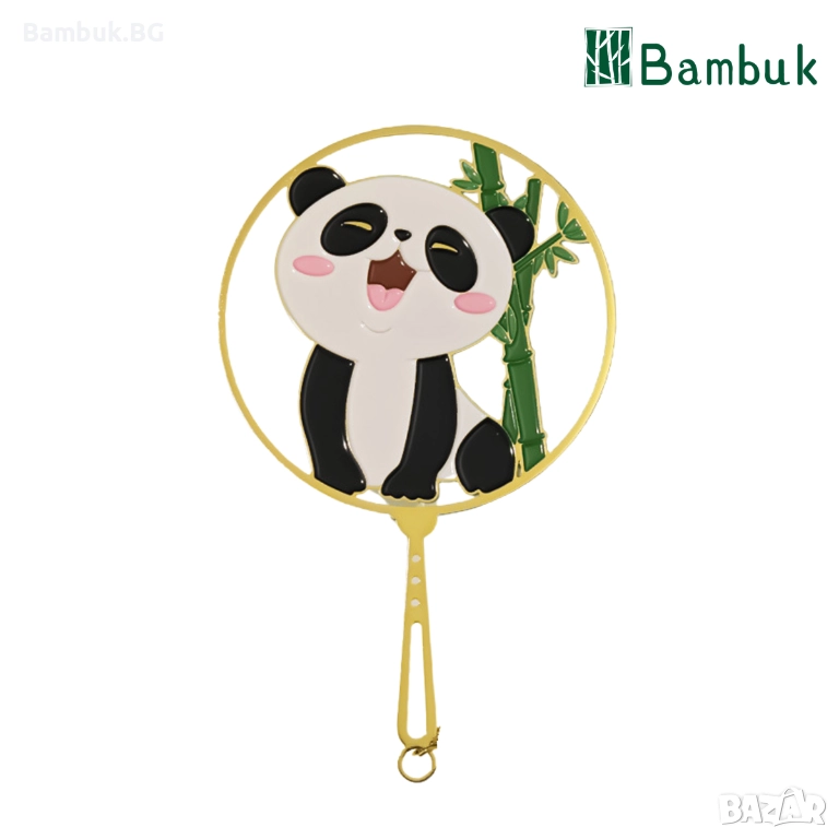 Книгоразделител ,,Панда с бамбук", снимка 1