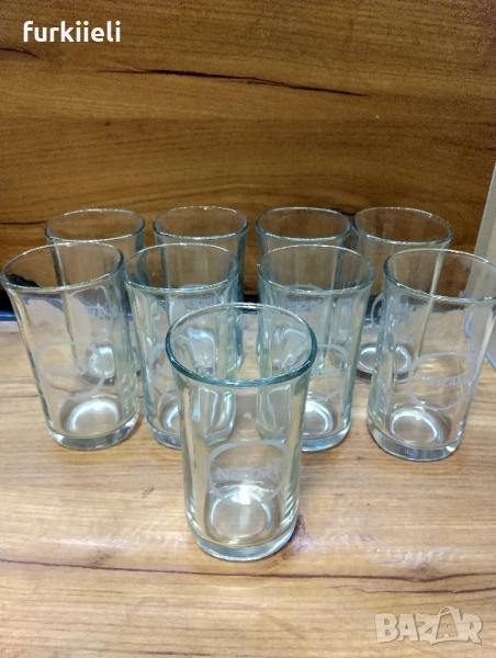 Нови стъклени чаши на нес кафе 9 броя, снимка 1