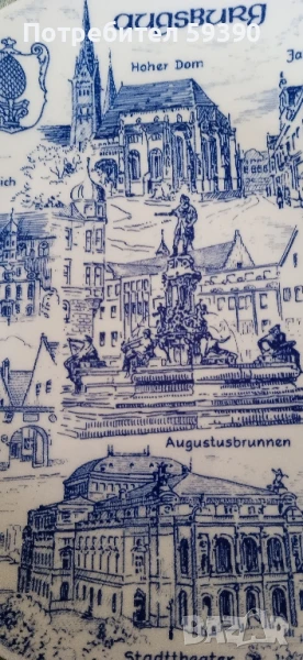 Порцеланова декоративна чиния , снимка 1