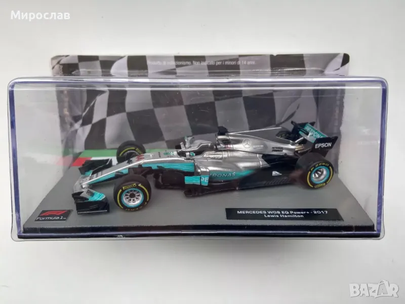 1:43 MERCEDES EQ POWER 2017 LEWIS HAMILTON БОЛИД ФОРМУЛА, снимка 1