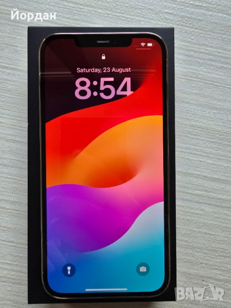 iPhone 12 Pro Max 128GB Gold Перфектен с аксесоари, снимка 1