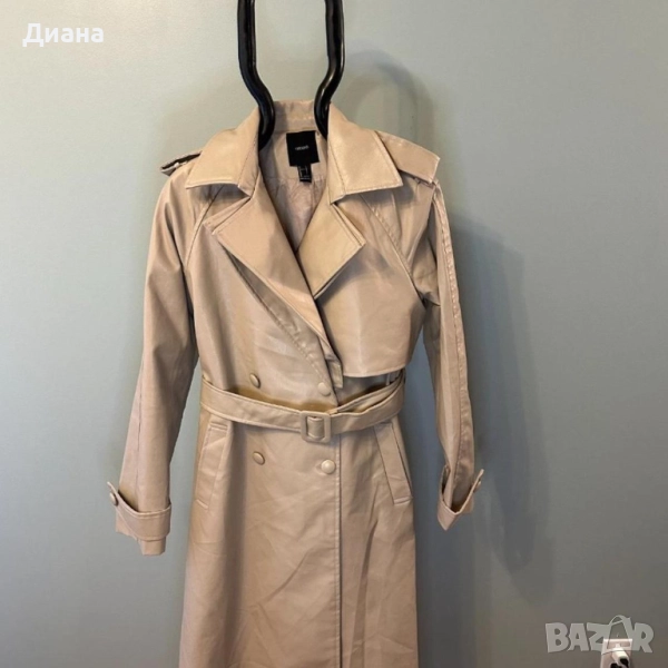 Кожен бежов тренч Forever 21, снимка 1