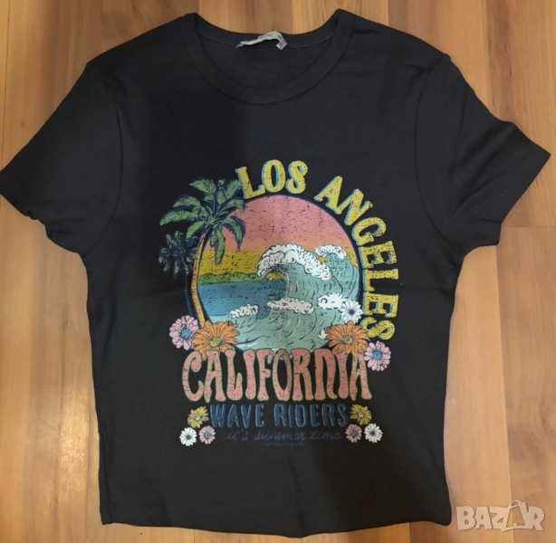 Сива блуза с картинка само отпред от FB sister, снимка 1