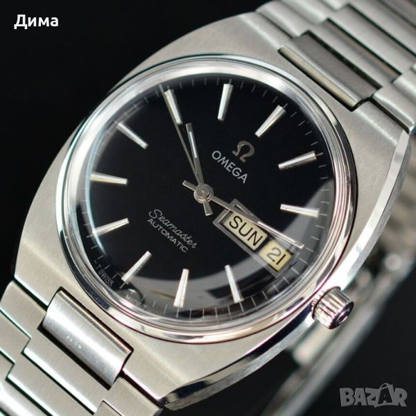 Omega Seamaster Automatic, Черен Циферблат, Ден и Дата, Кал.1020, снимка 1