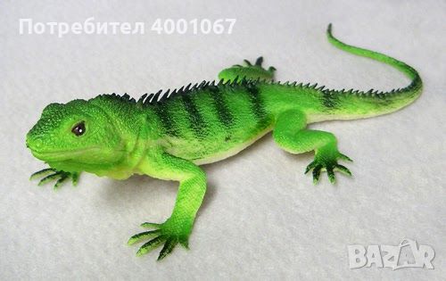 изкуствена зелена игуана - 40 sm , снимка 1