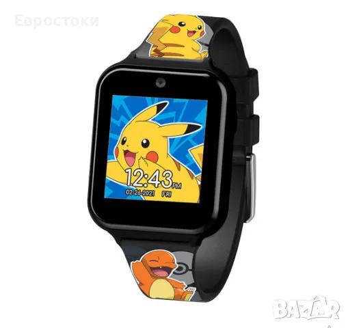 Интерактивен детски часовник Pokemon Pikachu, детски смарт часовник с камера, снимка 1