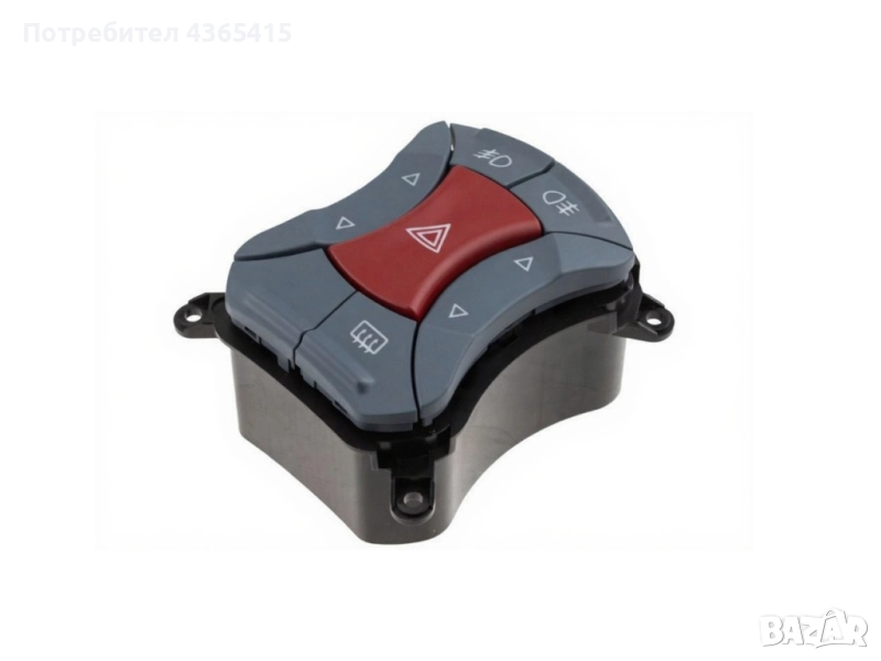 Комбиниран бутон аварийни , ел.стъкла , подгрев за Fiat Doblo Pre-Face (2000 - 2005), снимка 1