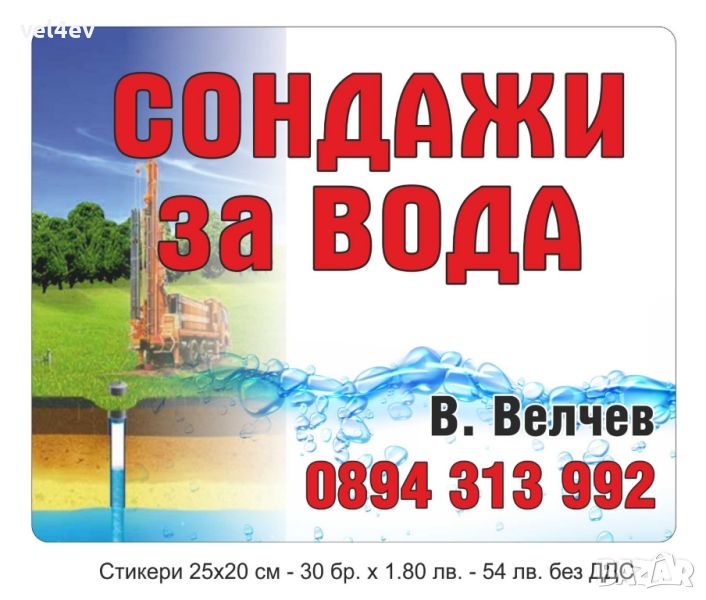 Сондажи за вода в цялата страна във всякакви почви с мобилна сонда 0894313992, снимка 1