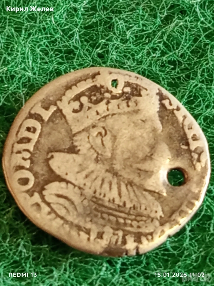 Сребърна монета 3 гроша 1594г. Сигизмунд трети Полша за КОЛЕКЦИЯ 52955, снимка 1
