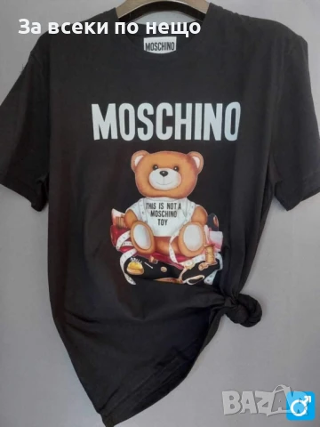 Moschino Унисекс Тениска👚👕Мъжка Черна Тениска👕👚Дамска Черна Тениска Код LFS582, снимка 1