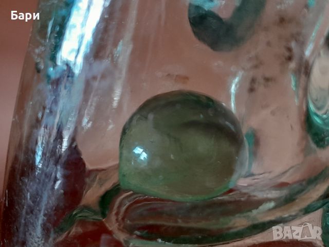 Старо стъклено шише с топче, снимка 9 - Колекции - 45535747