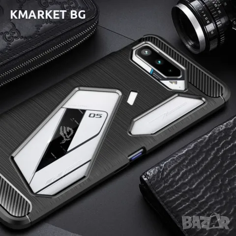 Asus ROG Phone 5 Удароустойчив Carbon Fiber Калъф и Протектор, снимка 11 - Калъфи, кейсове - 49024096