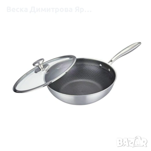 Тиган с капак Goldmann Fusionhex Pro, Дълбок, Незалепващо Покритие, Неръждаема стомана