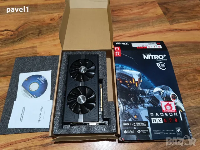 Видеокарти SAPPHIRE NITRO+ RX 570 4GB С Кутии, и дискове, С АРТЕФАКТИ НО РАБОТЕЩА - 2броя, снимка 3 - Видеокарти - 44507124