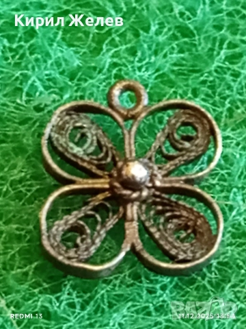 Винтидж висулка филигранна изработка майсторска ръчна изработка 44061, снимка 2 - Колиета, медальони, синджири - 52735348