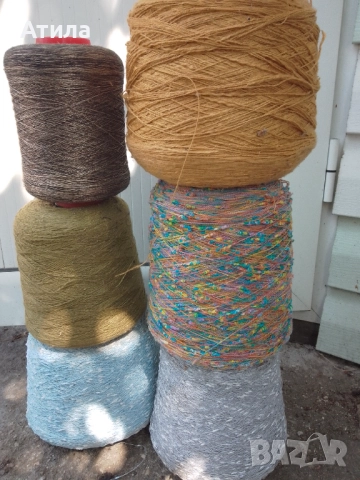 прежда букле и лен и памук 10 лв за кг , снимка 2 - Други спортове - 16751960