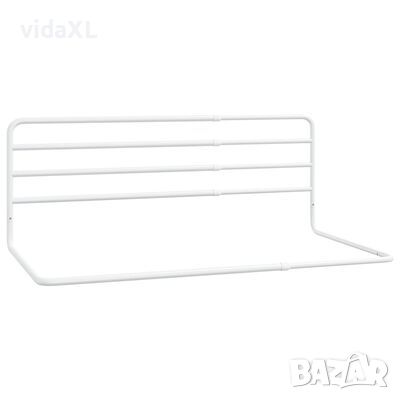 vidaXL Ограничител за детско легло, бял, (76-137)x55 см, желязо（SKU:10234
