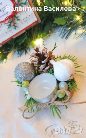 Ръчно изработени коледни свещници, снимка 9 - Декорация за дома - 52182595