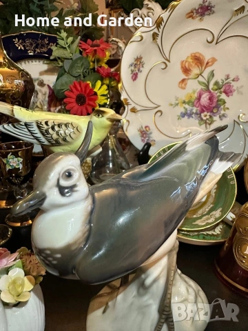 Bing & Grøndahl Royal Copenhagen Чибис circa 1980 г. Дания порцелан фигура, снимка 3 - Антикварни и старинни предмети - 54025940