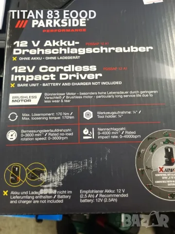 Акумулаторен ударен гайковерт PARKSIDE PERFORMANCE® 12 V “PDSSAP 12 A1, снимка 3 - Други инструменти - 48055901