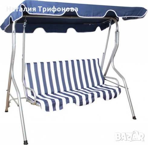 Триместна градинска люлка 110x172xH155 cm, снимка 2 - Градински мебели, декорация  - 54182159