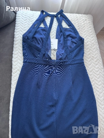 Лятна синя къса рокля, снимка 4 - Рокли - 54224139