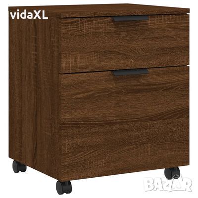 vidaXL Мобилен архивен шкаф с кафяв дъб 45x38x54 см инженерно дърво, снимка 1 - Шкафове - 45642323