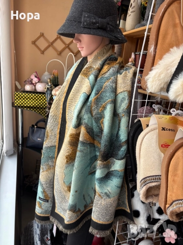 Дамски шалове Кашмир , снимка 3 - Ръкавици - 26915193