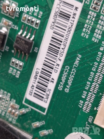 T-Con Board CC500PV5D CC500PV1D  за 50-инчов телевизор HITACHI 50HAK6150, с дисплей VES500QNDP-N2-N4, снимка 2 - Части и Платки - 53230246