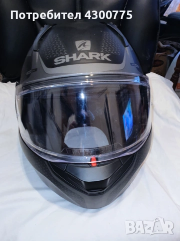 Модулна каска Shark EVO GT Encke Matt Black Anthracite, снимка 2 - Аксесоари и консумативи - 53080556