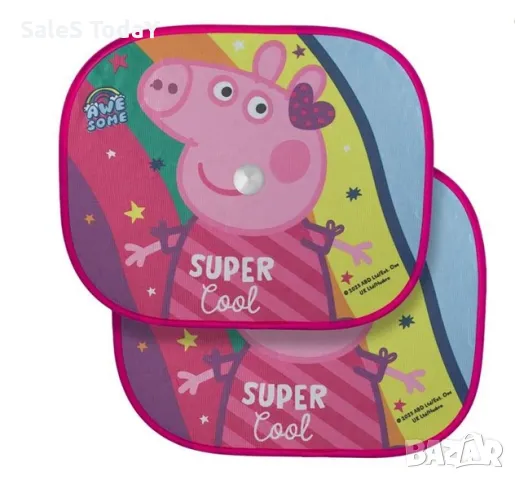 Сенник за кола, Детски сенници за задните прозорци на автомобил, 2бр., 44x36cm, 6 варианта, снимка 2 - Аксесоари и консумативи - 49643644