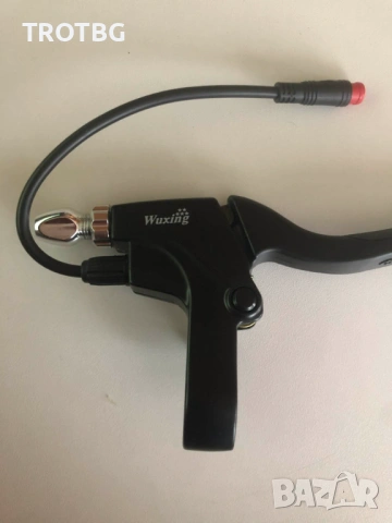 Електрически спирачни лостове с червена букса, 2-pin, снимка 2 - Части за велосипеди - 53841289