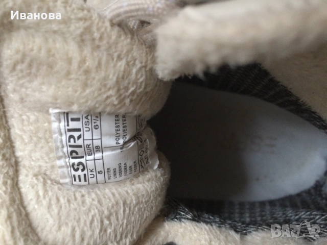 Бели зимни обувки Esprit № 38., снимка 4 - Дамски боти - 53634378